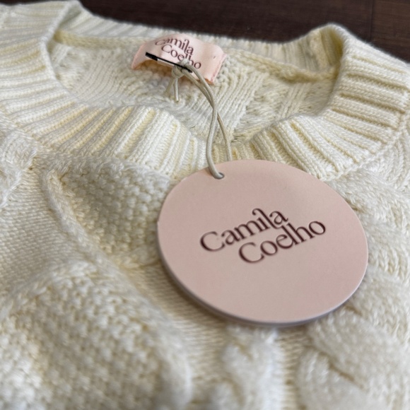 Camila Coelho Cable-Knit Sweater – Cream – Size L – NWT - Picture 3 of 9